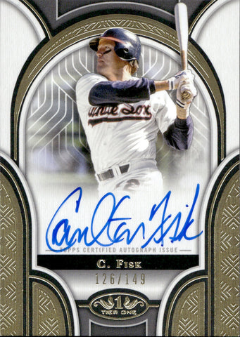 2023 Carlton Fisk Topps Tier One PRIME PERFORMERS AUTO 126/149 AUTOGRAPH #PPA-CF Chicago White Sox HOF