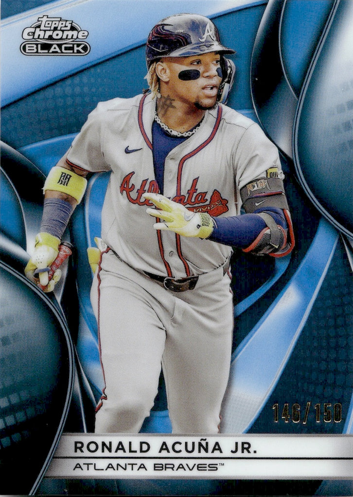 2025 Ronald Acuna Jr. Topps Chrome Black BLUE REFRACTOR 146