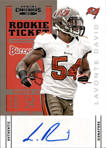 2012 LaVonte David Panini Contenders ROOKIE TICKET AUTO AUTOGRAPH RC #158 Tampa Bay Buccaneers 5