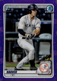 2020 Trevor Hauver Bowman Chrome Draft 1ST BOWMAN PURPLE REFRACTOR 200/250 #BD-113 New York Yankees