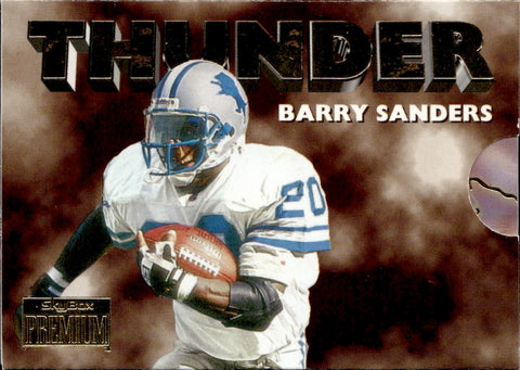 1996 Barry Sanders Scott Mitchell Skybox Premium THUNDER & LIGHTNING #2 Detroit Lions