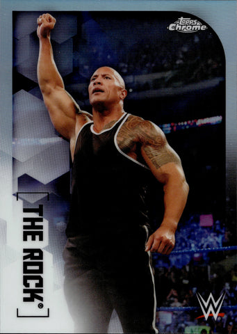 2020 Dwayne The Rock Johnson Topps Chrome REFRACTOR #64 WWE Legend 2