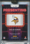 2024 Dalla Turner Panini One PRESENTING RED ROOKIE AUTO 11/49 AUTOGRAPH #168 Minnesota Vikings