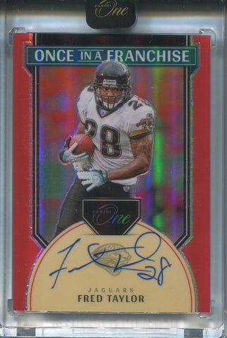 2024 Fred Taylor Panini One RED ONCE IN A FRANCHISE AUTO 22/60 AUTOGRAPH #337 Jacksonville Jaguars