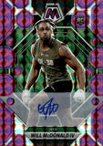 2023 Will McDonald IV Panini Mosaic PURPLE ROOKIE AUTO 28/99 AUTOGRAPH RC #378 New York Jets