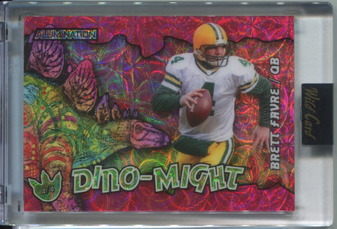 2023 Brett Favre Wild Card Alumination DINO-MIGHT PINK SCOPE 4/4 JERSEY NUMBER #AD-BF Green Bay Packers HOF