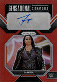 2022 Tamina Panini Prizm WWE RED SENSATIONAL SIGNATURES AUTO 52/99 AUTOGRAPH #SN-TMN Monday Night Raw