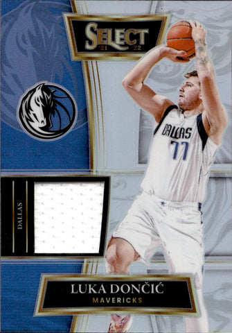 2021-22 Luka Doncic Panini Select HOLO SILVER SELECTIVE SWATCHES JERSEY RELIC #SS-LDC Dallas Mavericks