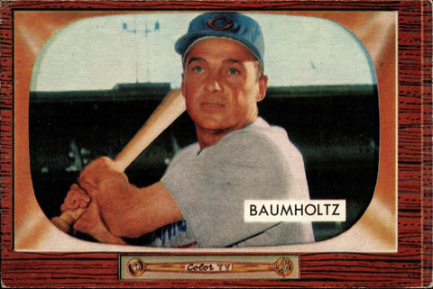 1955 Frank Baumholtz Bowman #227 Chicago Cubs BV $20