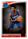 2018-19 Shai Gilgeous-Alexander Panini Donruss ROOKIE Los Angeles Clippers #162 1