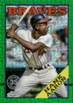 2023 Hank Aaron Topps Series 2 Chrome GREEN MOJO REFRACTOR 1988 DESIGN 47/99 #2T88C-95 Milwaukee Braves HOF