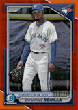 2024 Enmanuel Bonilla Bowman Chrome ORANGE REFRACTOR 06/25 #BCP-53 Toronto Blue Jays