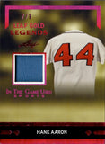 2024 Hank Aaron Leaf In The Game Used PINK FOIL LEAF LEGENDS GOLD JERSEY 7/9 RELIC #LGL-9 Atlanta Braves HOF