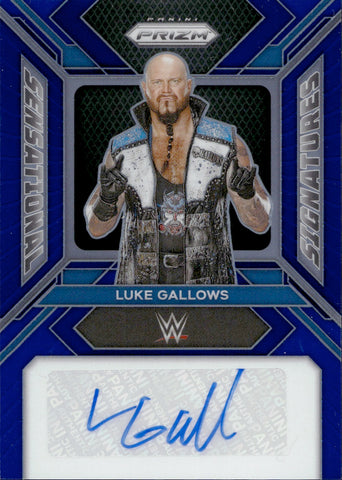 2024 Luke Gallows Panini Prizm BLUE SENSATIONAL SIGNATURES AUTO 15/49 AUTOGRAPH #SS-GAL Friday Night Smackdown