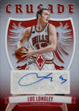 2023-24 Luc Longley Panini Phoenix CRUSADE HOLO SILVER AUTO AUTOGRAPH #CS-LUC Chicago Bulls