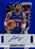 2024-25 Jaden Ivey Panini Prizm Deca BLUE AUTO 19/35 AUTOGRAPH #PDS-IVE Detroit Pistons