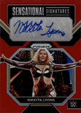 2023 Nikkita Lyons Panini Prizm WWE RED SENSATIONAL SIGNATURES AUTO 99/99 AUTOGRAPH #SN-NKL NXT