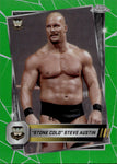 2025 "Stone Cold" Steve Austin Topps Chrome WWE GREEN REFRACTOR 48/99 #6 WWE Legend