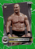 2025 "Stone Cold" Steve Austin Topps Chrome WWE GREEN REFRACTOR 48/99 #6 WWE Legend