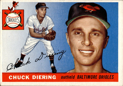 1955 Chuck Diering Topps #105 Baltimore Orioles BV $15