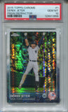 2015 Derek Jeter Topps Chrome PRISM REFRACTOR PSA 10 #1 New York Yankees HOF 1856
