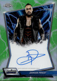 2025 Damian Priest Topps Chrome WWE BLUE BRAND GREEN REFRACTOR AUTO 99/99 AUTOGRAPH #BBA-DAM Friday Night Smackdown