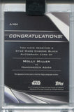 2023 Molly Miller as Handmaiden Agira Topps Chrome Black Star Wars AUTO AUTOGRAPH #A-MM
