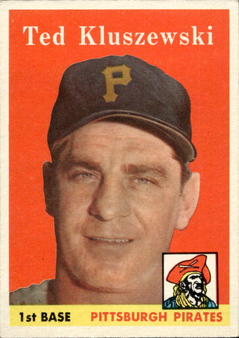 1958 Ted Kluszewski Topps #178 Pittsburgh Pirates BV $25