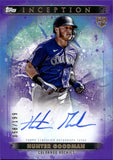 2024 Hunter Goodman Topps Inception PURPLE ROOKIE & EMERGING STARS AUTO 058/199 AUTOGRAPH RC #BRES-HG Colorado Rockies