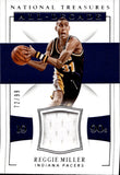 2018-19 Reggie Miller Panini National Treasures ALL-DECADE JERSEY 72/99 RELIC #ADM-RM Indiana Pacers HOF