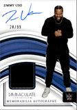 2023 Jimmy Uso Panini Immaculate WWE SHIRT RELIC AUTO 28/99 AUTOGRAPH RELIC #MA-JMU Friday Night Smackdown