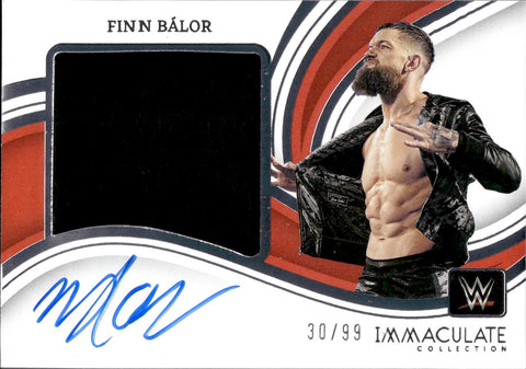 2023 Finn Balor Panini Immaculate Collection WWE JUMBO SHIRT AUTO 30/99 AUTOGRAPH RELIC #PM-FBL Monday Night Raw