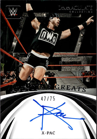 2022 X-Pac Panini Immaculate WWE ALL-TIME GREATS SIGNATURES AUTO 47/75 AUTOGRAPH #AG-XPC WWE Legend nWo D-X