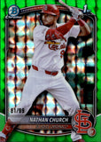 2025 Nathan Church Bowman Chrome PROSPECTS GREEN GEOMETRIC REFRACTOR 81/99 #BCP-192 St. Louis Cardinals