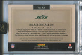 2024 Braelon Allen Panini One ROOKIE DUAL PATCH AUTO 048/199 AUTOGRAPH RELIC #43 New York Jets