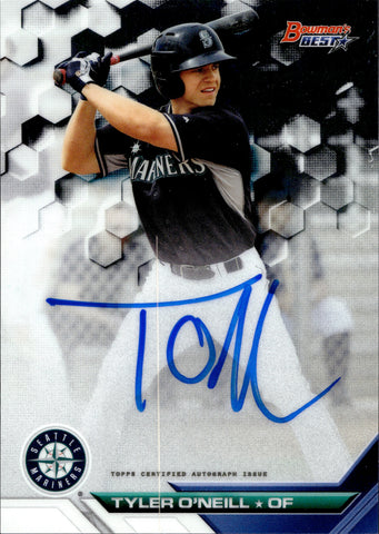 2016 Tyler O'Neill Bowman's Best of 2016 ROOKIE AUTO AUTOGRAPH #B16-TO Seattle Mariners 1