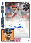 2019 Shane Bieber Topps Series 1 1984 DESIGN AUTO AUTOGRAPH #84A-SBI Cleveland Indians