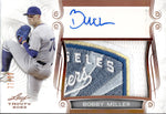 2023 Bobby Miller Leaf Trinity BRONZE LOGO PATCH AUTO 77/99 AUTOGRAPH RELIC #PA-BM1 Los Angeles Dodgers