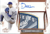 2023 Bobby Miller Leaf Trinity BRONZE LOGO PATCH AUTO 77/99 AUTOGRAPH RELIC #PA-BM1 Los Angeles Dodgers