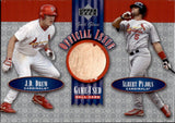 2001 J.D. Drew Albert Pujols Upper Deck Gold Glove ROOKIE OFFICIAL ISSUE GAME BALL RELIC RC #OI-DP St. Louis Cardinals