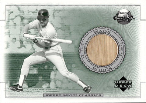 2002 Wade Boggs Upper Deck Sweet Spot Classics GAME USED BAT RELIC #B-WB Boston Red Sox