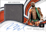 2023 Kofi Kingston Panini Immaculate Collection WWE JUMBO SHIRT AUTO 79/99 AUTOGRAPH RELIC #MA-KKG Monday Night Raw