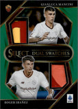2022-23 Gianluca Mancini Roger Ibanez Dual Relic Panini Select Soccer Serie A #DS-MI 4/5 GREEN PRIZM DUAL RELIC AS ROMA