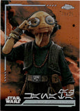 2024 Maz Kanata Topps Chrome Star Wars #AV-134 20/25 ORANGE REFRACTOR AUREBESH SP