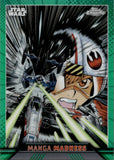2023 Luke SkyWalker Topps Chrome Star Wars #MM-12 MANGA MADNESS 99/99 GREEN REFRACTOR