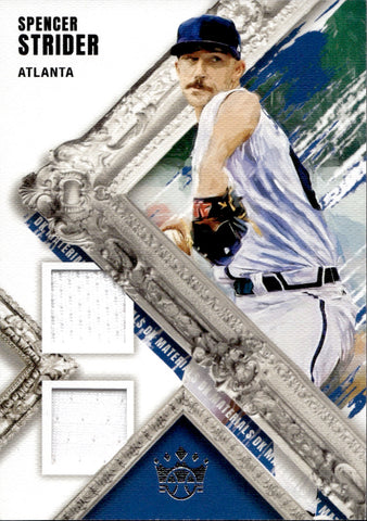 2022 Spencer Strider Panini Diamond Kings MATERIALS DUAL JERSEY Atlanta Braves #DKM-SS