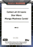 2023 Luke SkyWalker Topps Chrome Star Wars #MM-12 MANGA MADNESS 99/99 GREEN REFRACTOR
