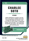 2024 Charlee Soto Donruss Optic PURPLE RATED PROSPECT AUTO 32/49 AUTOGRAPH #163 Minnesota Twins