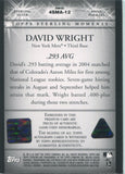 2007 David Wright Topps Sterling QUAD PATCH JERSEY AUTO 1/1 ONE OF ONE AUTOGRAPH RELIC #4SMA-12 New York Mets