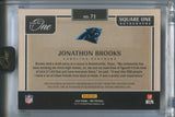 2024 Jonathon Brooks Panini One RED ROOKIE SQUARE ONE QUAD PATCH JERSEY AUTO 33/49 AUTOGRAPH RELIC RC #71 Carolina Panthers
